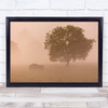 Bison Fog Ancestral Poland Wild Landscape Dawn European Wall Art Print