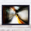 Blur Blurry Abstract Tunnel Walking Pedestrian Creative Wall Art Print