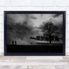 Controlled Fire Burn At Valley Forge Historic Park Tree Wall Art Print