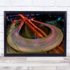 Long exposure car lights road bridge Bangladesh Biggest Wall Art Print