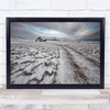 Iceland Abandoned Snow House Old Farm Rural Mountain Landscape Wall Art Print