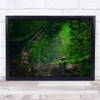 Jungle Person Cabin Foliage Vegetation Indonesia Cattle Animal Wall Art Print