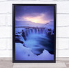 Landscape Waterfall Water Long Exposure Winter Cold Snow Snowy Wall Art Print