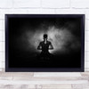 Man Boxing Smoke Muaythai Muaychaiya Traditional Thai Thailand Wall Art Print