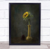 Sunflower Vase Texture Still Life Cone Fir Searching The Light Wall Art Print