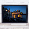 Vernazza Night Coast Coastal Cityscape City Town Village Shore Wall Art Print