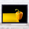 Yellow Pepper Contrast Graphic Still Life Vegetable Vegetables Wall Art Print