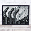 Black White Texture Bubbles Building Wall Art Print