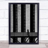 Black White Wall Man Graphic Columns Wall Art Print