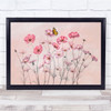 Butterfly Flowers Insect pink nature Wall Art Print