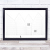 Small figure walking by empty houses Wall Art Print