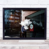 Smoke Offices Walking Man Building Wall Art Print