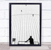 abseiling white building activity Wall Art Print