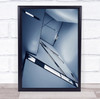 Abstract blue square architecture Wall Art Print