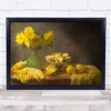 Lemon Tarts Sunflowers Still life Wall Art Print