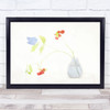 Botanic flower in vase colourful Wall Art Print