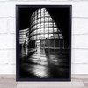 Footsteps building night windows Wall Art Print