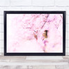 Portrait Light Soft Pink Flowers Wall Art Print