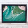 Sea Waves Arial Water Blue Beach Wall Art Print