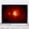 Space black red black hole stars Wall Art Print