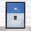 WHITE WALL WOODEN SQUARE CLOUDS Wall Art Print