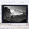 Dawn Fog Trees Mist Mysterious Wall Art Print