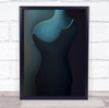 abstract shades of blue curvy Wall Art Print