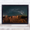 Milky Way Over Bisti mountain Wall Art Print