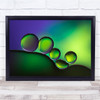 Bubbles In Green And Purple Wall Art Print