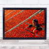 Red Peppers woman farming Wall Art Print