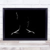 Woman in shadow neck shot Wall Art Print