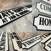 Our Family  Name Any Colour Any Text 3D Train Style Street Home Sign