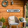 Name Garden Gardener Hobby Home Any Colour Text 3D Train Style Street Home Sign