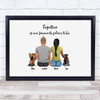 White Dog Romantic Gift For Him or Her Personalised Couple Print