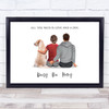 Love & A Dog Romantic Gift For Him or Her Personalised Couple Print