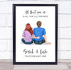 All That You Are Romantic Gift For Him or Her Personalised Couple Print