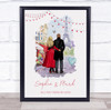 Love Paris Eiffel Tower Romantic Gift For Him or Her Personalised Couple Print