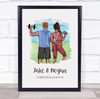 Nature Gym Romantic Gift For Him or Her Personalised Couple Print