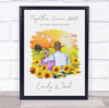 Together Sunflower Romantic Gift For Him or Her Personalised Couple Print