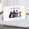 Our Little Family Dog Gift For Him or Her Personalised Couple Acrylic Block