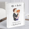 They Built a Life Romantic Gift For Him or Her Personalised Couple Acrylic Block