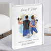 Sweat Together Romantic Gift For Him or Her Personalised Couple Acrylic Block