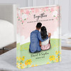 Spring Flowers Romantic Gift For Him or Her Personalised Couple Acrylic Block Spring Flowers Romantic Gift For Him or Her Personalised Couple Acrylic Block