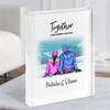 Snow Mountains Romantic Gift For Him or Her Personalised Couple Acrylic Block