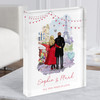 Love Paris Eiffel Tower Gift For Him or Her Personalised Couple Acrylic Block