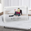 Rose Hot Chocolate Gift For Him or Her Personalised Couple Clear Acrylic Block