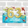 Koi Carp Fish Pond 3D Acrylic House Address Sign Door Number Plaque