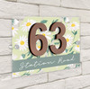 Daisy Flower Floral 3D Acrylic House Address Sign Door Number Plaque