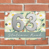 Daisy Flower Floral 3D Acrylic House Address Sign Door Number Plaque