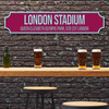 West Ham United Burgundy & Sky Blue Stadium Any Text Football Club 3D Train Street Sign